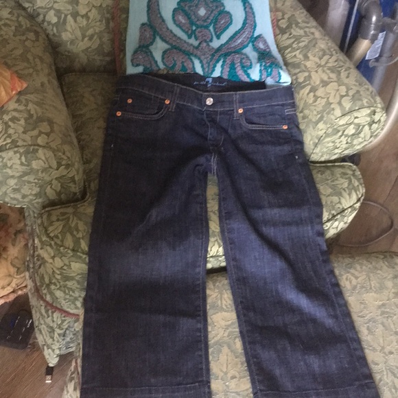 New Dojo Fit Crop 7 For All Mankind Jeans 30! - Picture 1 of 8